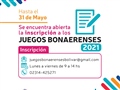 Radio Federal - Actualidad - ABRIÓ LA INSCRIPCIÓN PARA LOS JUEGOS BONAERENSES 2021