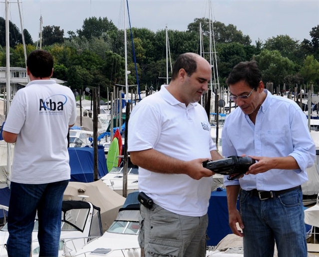 Di Bella durante un operativo de Arba