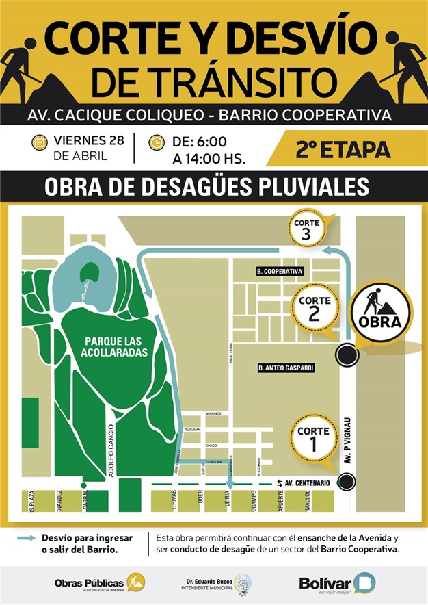 EL VIERNES HABRÁ DESVÍOS DE TRÁNSITO EN LA AV. COLIQUEO 02